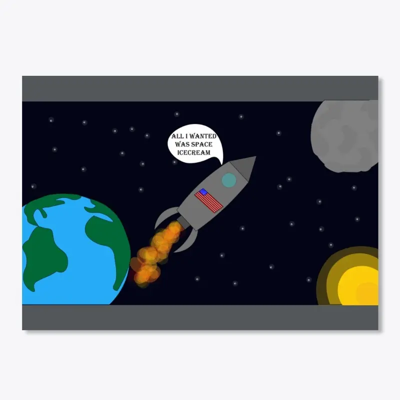 Space Icecream Sticker